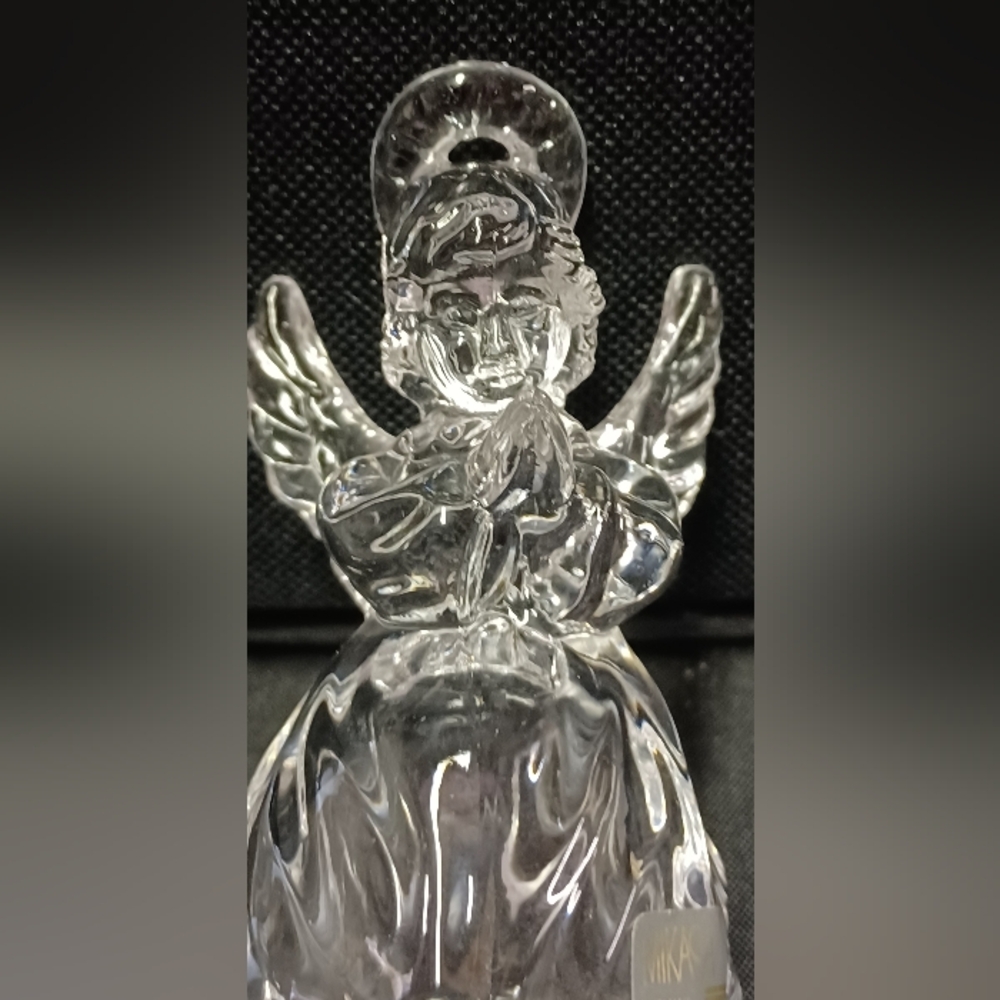 Vintage MIKASA Germany Crystal Praying Angel Ornament Figurine